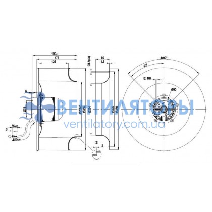 Вентилятор Ebmpapst R4E355-AG01-05 центробежный Вентилятор Ebmpapst R4E355-AG01-05 центробежный