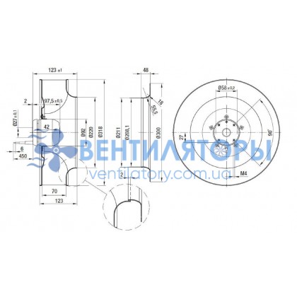 Вентилятор Ebmpapst R6E310-AI04-01 центробежный Вентилятор Ebmpapst R6E310-AI04-01 центробежный
