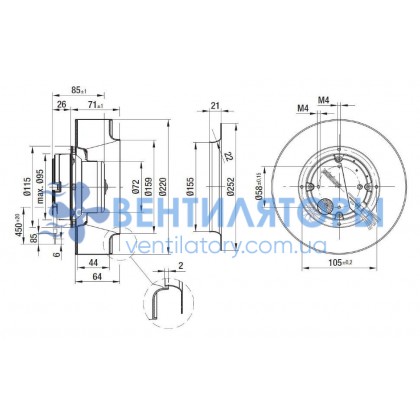 Вентилятор Ebmpapst R3G220-AD21-02 центробежный EC Вентилятор Ebmpapst R3G220-AD21-02 центробежный EC