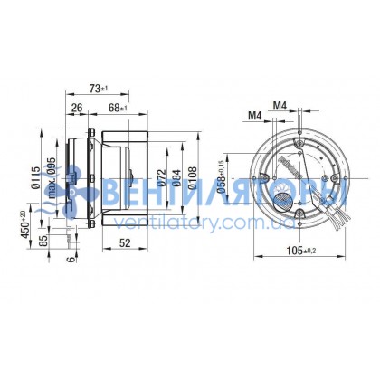 Вентилятор Ebmpapst R3G108-AB15-02 центробежный EC Вентилятор Ebmpapst R3G108-AB15-02 центробежный EC