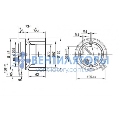 Вентилятор Ebmpapst R3G120-AB03-02 центробежный EC Вентилятор Ebmpapst R3G120-AB03-02 центробежный EC