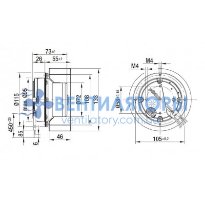 Вентилятор Ebmpapst R3G133-AD05-02 центробежный EC Вентилятор Ebmpapst R3G133-AD05-02 центробежный EC