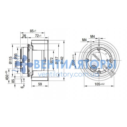 Вентилятор Ebmpapst R3G140-AW05-12 центробежный EC