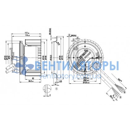 Вентилятор Ebmpapst R3G146-AB54-01 центробежный EC Вентилятор Ebmpapst R3G146-AB54-01 центробежный EC