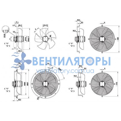 Вентилятор Ebmpapst A4D450-BA14-02 осевой