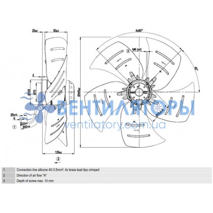 Вентилятор Ebmpapst A6E450-AP02-02 осевой Вентилятор Ebmpapst A6E450-AP02-02 осевой