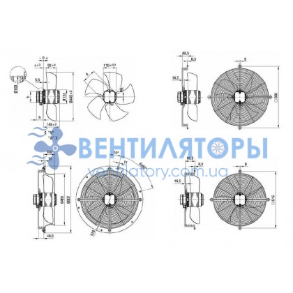 Вентилятор Ebmpapst S4D450-GA14-01 осевой Вентилятор Ebmpapst S4D450-GA14-01 осевой