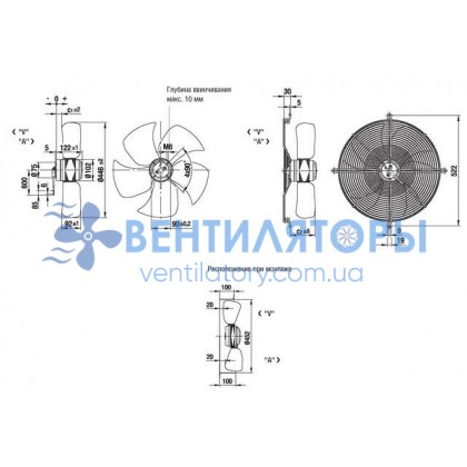 Вентилятор Ebmpapst S6E450-BN08-01 осевой