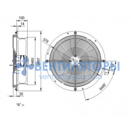 Вентилятор Ebmpapst W6E450-CP02-01 осевой