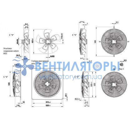 Вентилятор Ebmpapst S4E500-AD03-01 осевой Вентилятор Ebmpapst S4E500-AD03-01 осевой
