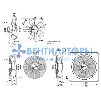 Вентилятор Ebmpapst S3G560-BE32-01 осевой