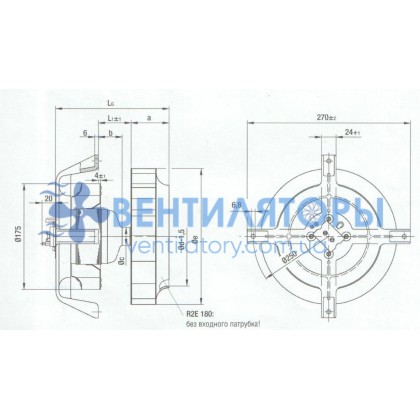 Вентилятор Ebmpapst R2D225-AG02-10 горячего воздуха Вентилятор Ebmpapst R2D225-AG02-10 горячего воздуха