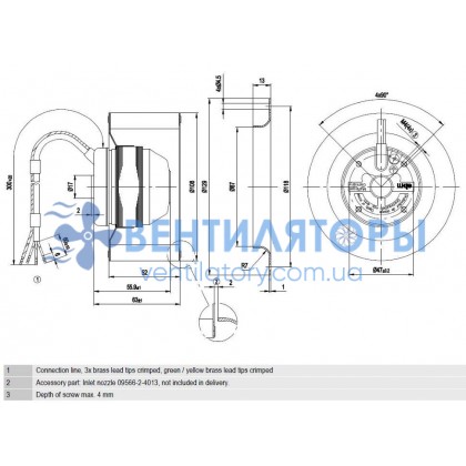 Вентилятор Ebmpapst R2E108-AA01-05 центробежный