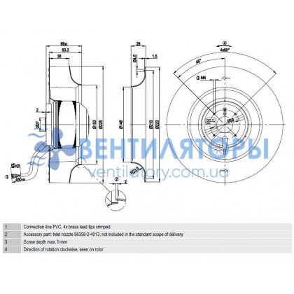 Вентилятор Ebmpapst R2E225-AT51-05 центробежный Вентилятор Ebmpapst R2E225-AT51-05 центробежный