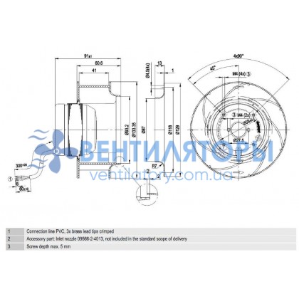 Вентилятор Ebmpapst  R2S133-AE17-05 центробежный
