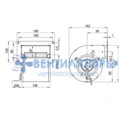 Вентилятор Ebmpapst D2E097-BK66-48 центробежный Вентилятор Ebmpapst D2E097-BK66-48 центробежный