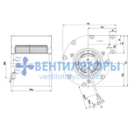 Вентилятор Ebmpapst D2E097-CH85-48 центробежный Вентилятор Ebmpapst D2E097-CH85-48 центробежный