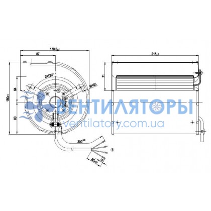 Вентилятор Ebmpapst D2E133-AM47-01 центробежный