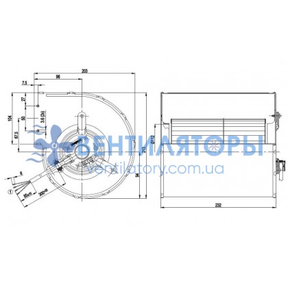 Вентилятор Ebmpapst D2E133-DM47-01 центробежный