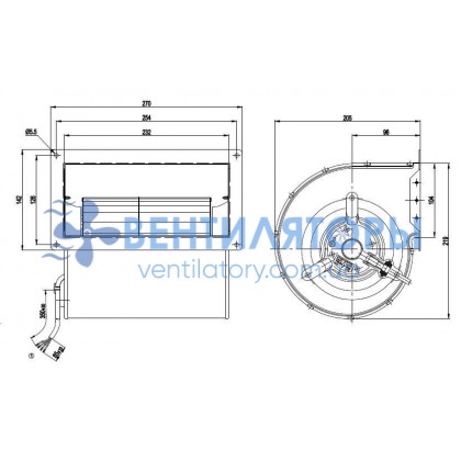 Вентилятор Ebmpapst D2E146-CS03-01 центробежный