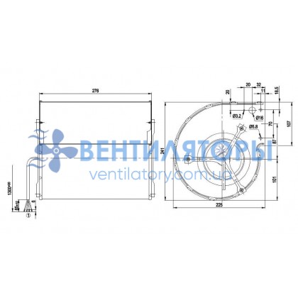 Вентилятор Ebmpapst D2E160-AB01-06 центробежный