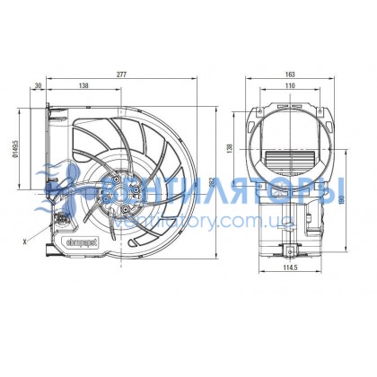 Вентилятор Ebmpapst D2E160-FI01-02 центробежный Вентилятор Ebmpapst D2E160-FI01-02 центробежный