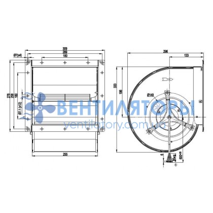 Вентилятор Ebmpapst D4D180-CB01-02 центробежный Вентилятор Ebmpapst D4D180-CB01-02 центробежный