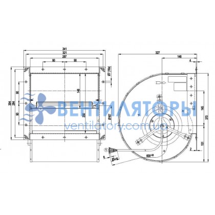 Вентилятор Ebmpapst D4D200-CA01-02 центробежный