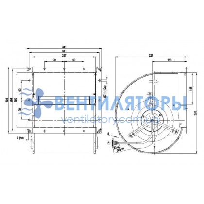 Вентилятор Ebmpapst D4D225-CC01-02 центробежный Вентилятор Ebmpapst D4D225-CC01-02 центробежный