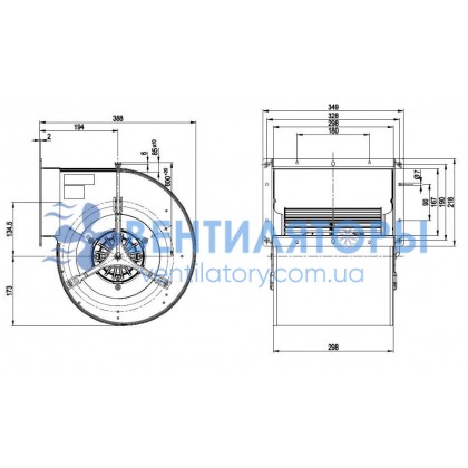 Вентилятор Ebmpapst D4D250-BA02-01 центробежный