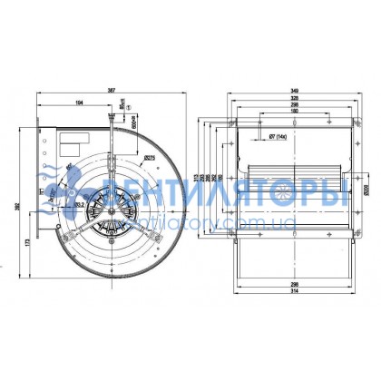 Вентилятор Ebmpapst D4D250-CA02-01 центробежный Вентилятор Ebmpapst D4D250-CA02-01 центробежный