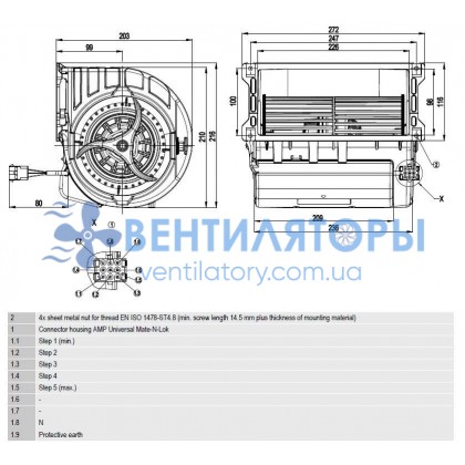 Вентилятор Ebmpapst D4E146-LV19-14 центробежный Вентилятор Ebmpapst D4E146-LV19-14 центробежный