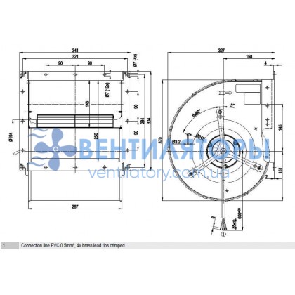 Вентилятор Ebmpapst D4E225-CC01-02 центробежный Вентилятор Ebmpapst D4E225-CC01-02 центробежный