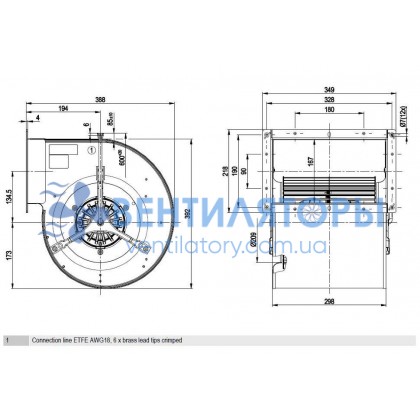 Вентилятор Ebmpapst D4E250-BA01-01 центробежный Вентилятор Ebmpapst D4E250-BA01-01 центробежный