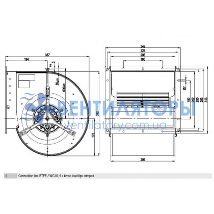 Вентилятор Ebmpapst D4E250-CA01-01 центробежный Вентилятор Ebmpapst D4E250-CA01-01 центробежный