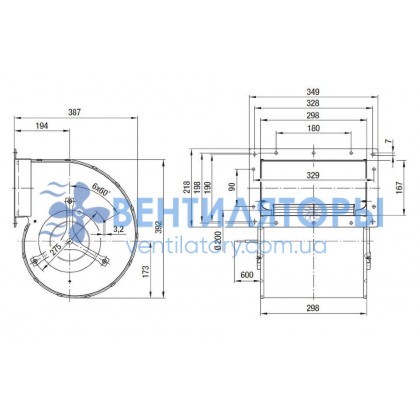 Вентилятор Ebmpapst D6E250-BA01-01 центробежный