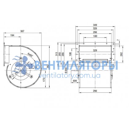 Вентилятор Ebmpapst D6E250-CA01-01 центробежный