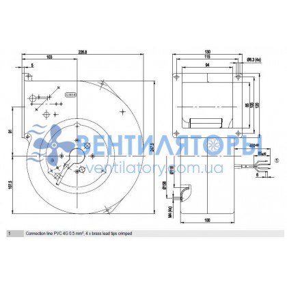 Вентилятор Ebmpapst G2E140-AE77-01 центробежный Вентилятор Ebmpapst G2E140-AE77-01 центробежный