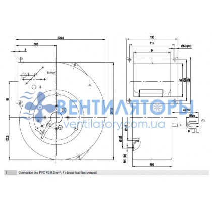Вентилятор Ebmpapst G2E140-AI28-01 центробежный