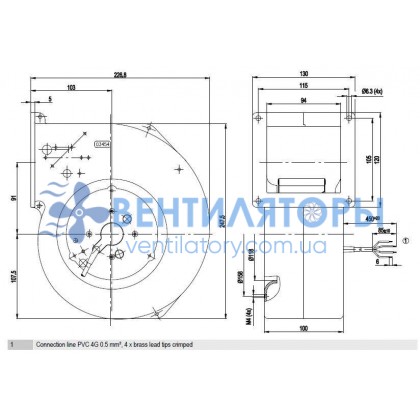 Вентилятор Ebmpapst G2E140-AL40-01 центробежный