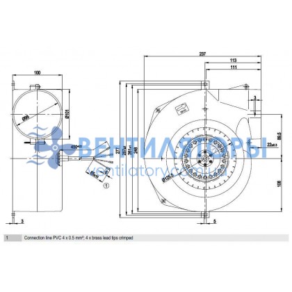 Вентилятор Ebmpapst G2E140-NL33-01 центробежный Вентилятор Ebmpapst G2E140-NL33-01 центробежный