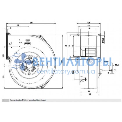 Вентилятор Ebmpapst G2E180-EH03-01 центробежный
