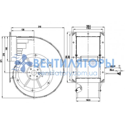 Вентилятор Ebmpapst G4D200-CL12-01 центробежный