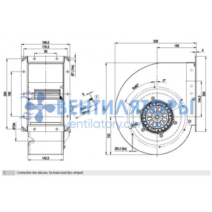 Вентилятор Ebmpapst G4D225-GK10-03 центробежный Вентилятор Ebmpapst G4D225-GK10-03 центробежный