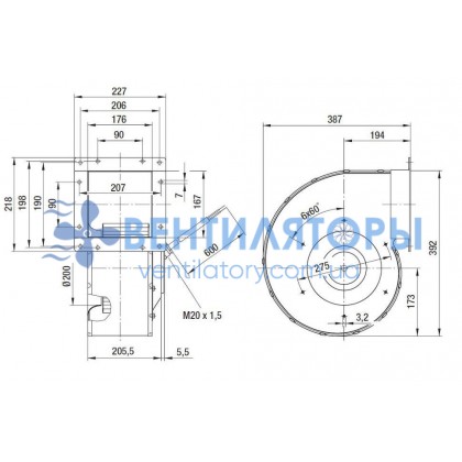 Вентилятор Ebmpapst G4D250-DC10-03 центробежный