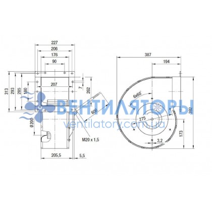 Вентилятор Ebmpapst G4D250-EC10-03 центробежный