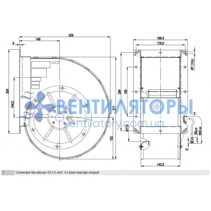 Вентилятор Ebmpapst G4E200-CL03-01 центробежный Вентилятор Ebmpapst G4E200-CL03-01 центробежный