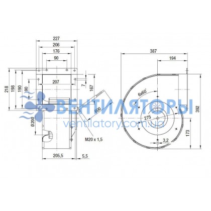 Вентилятор Ebmpapst G4E250-DA09-03 центробежный Вентилятор Ebmpapst G4E250-DA09-03 центробежный