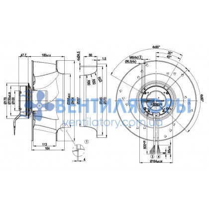 Вентилятор Ebmpapst R3G400-AC28-71 центробежный EC Вентилятор Ebmpapst R3G400-AC28-71 центробежный EC