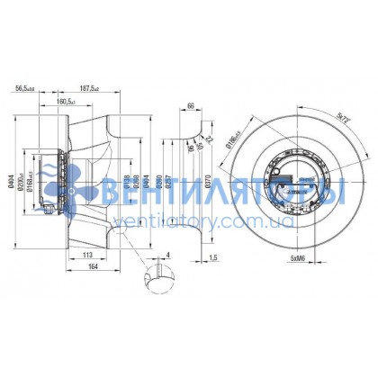 Вентилятор Ebmpapst R3G400-AM55-01 центробежный EC Вентилятор Ebmpapst R3G400-AM55-01 центробежный EC